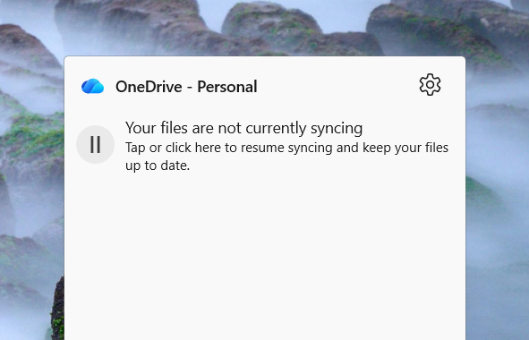 One Drive: sync status remove red X icon Windows 11