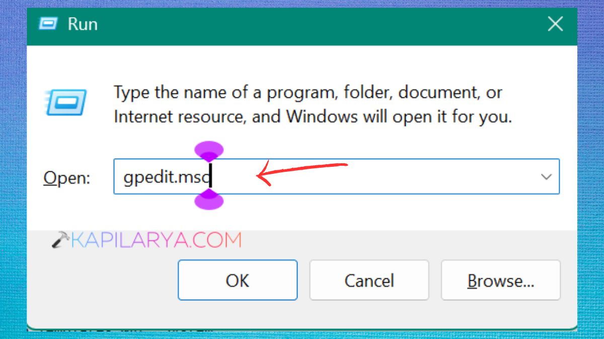 Open Local Group Policy Editor