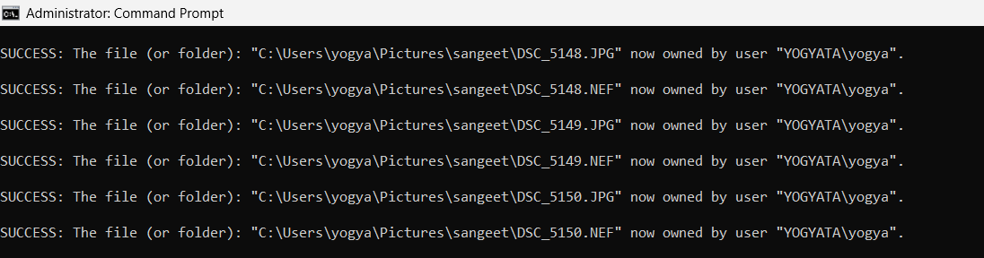 Ownership transfer success