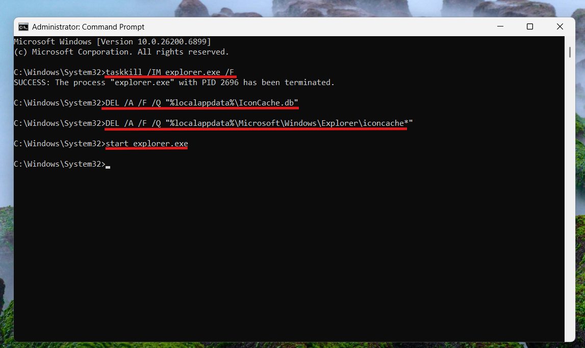 Rebuild the Icon Overlay Cache