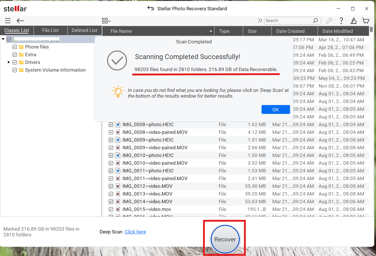 Review and Recover Your Files