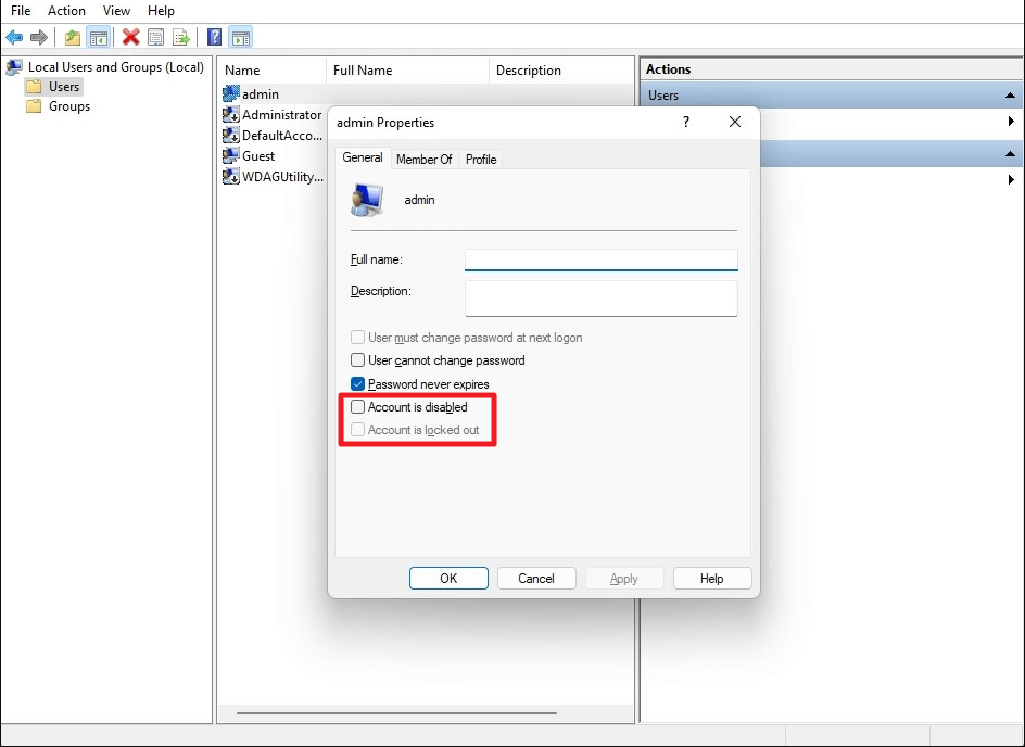 Recover via Computer Management