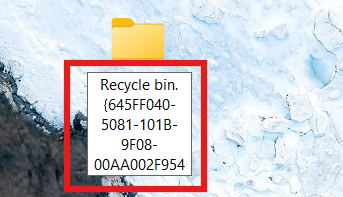 Recycle bin folder
