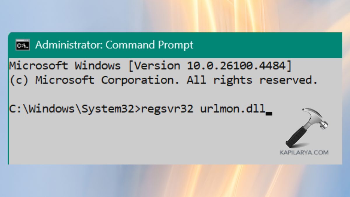 Register DLL Files Again If Hyperlinks not working in Outlook