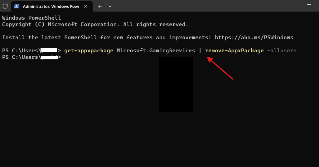 Reinstall Gaming Services: We weren’t able to install the app error Minecraft