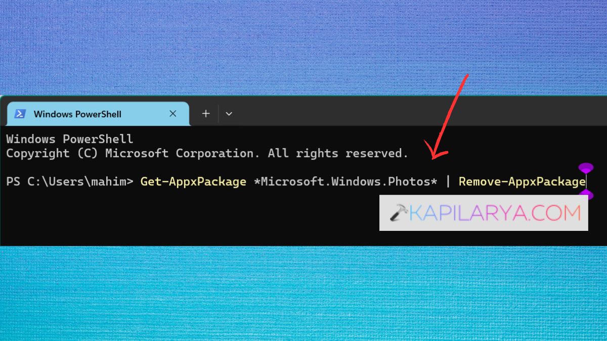 Reinstall Microsoft Photos Using PowerShell