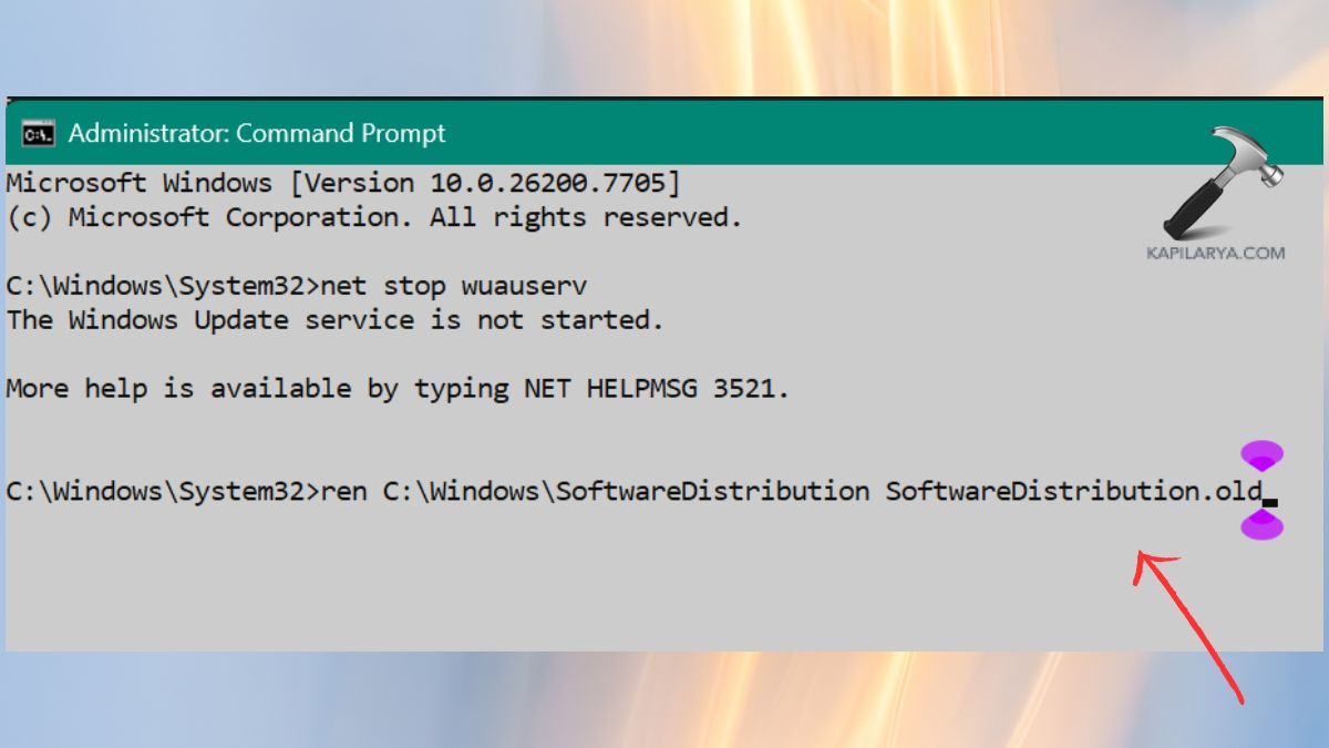 Rename folders software distribution