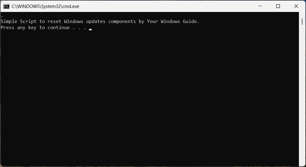 Press any key