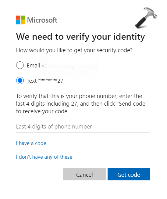 Reset Microsoft account password in Windows 11