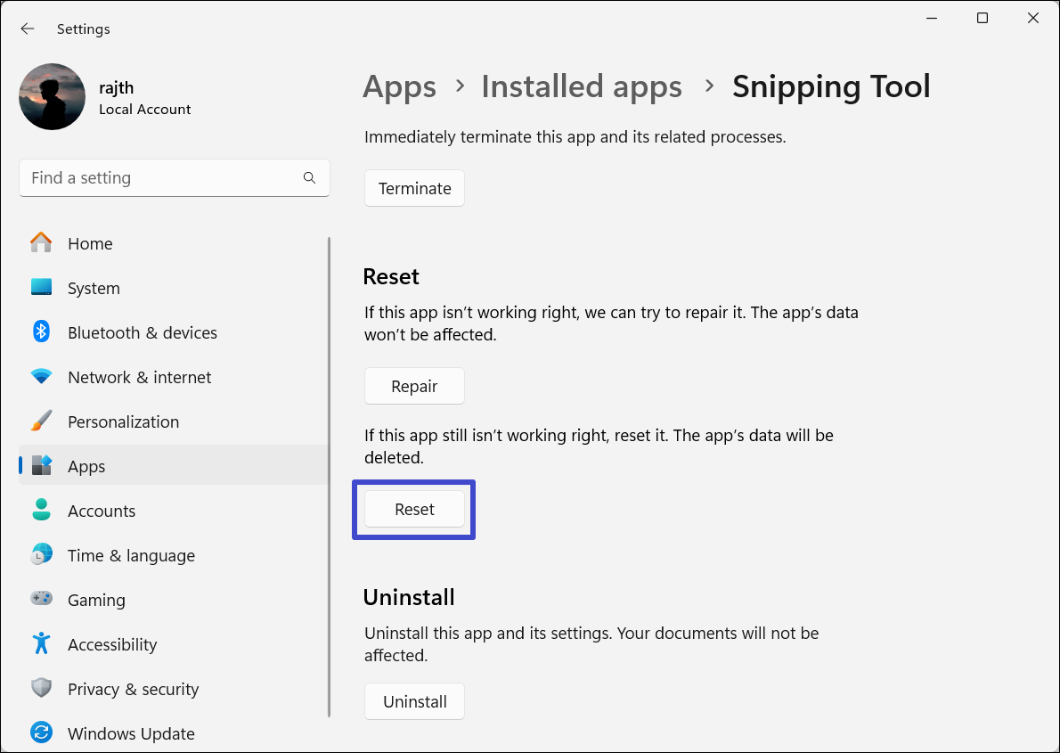 修正: Snipping Tool が Windows 11/10 で動作しない