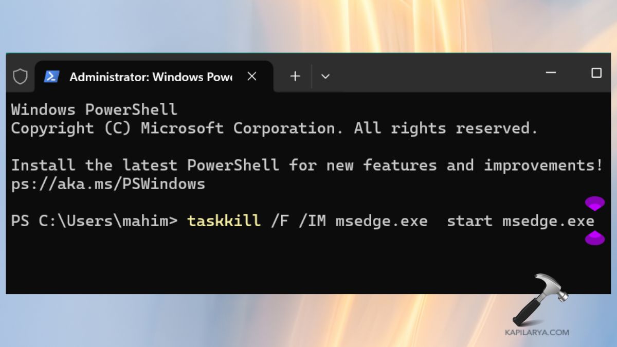 Restart Microsoft Edge Completely Using a Script