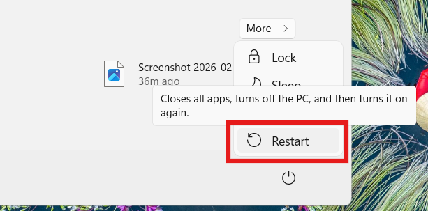 Restart your PC: Microsoft Store failed to initialize