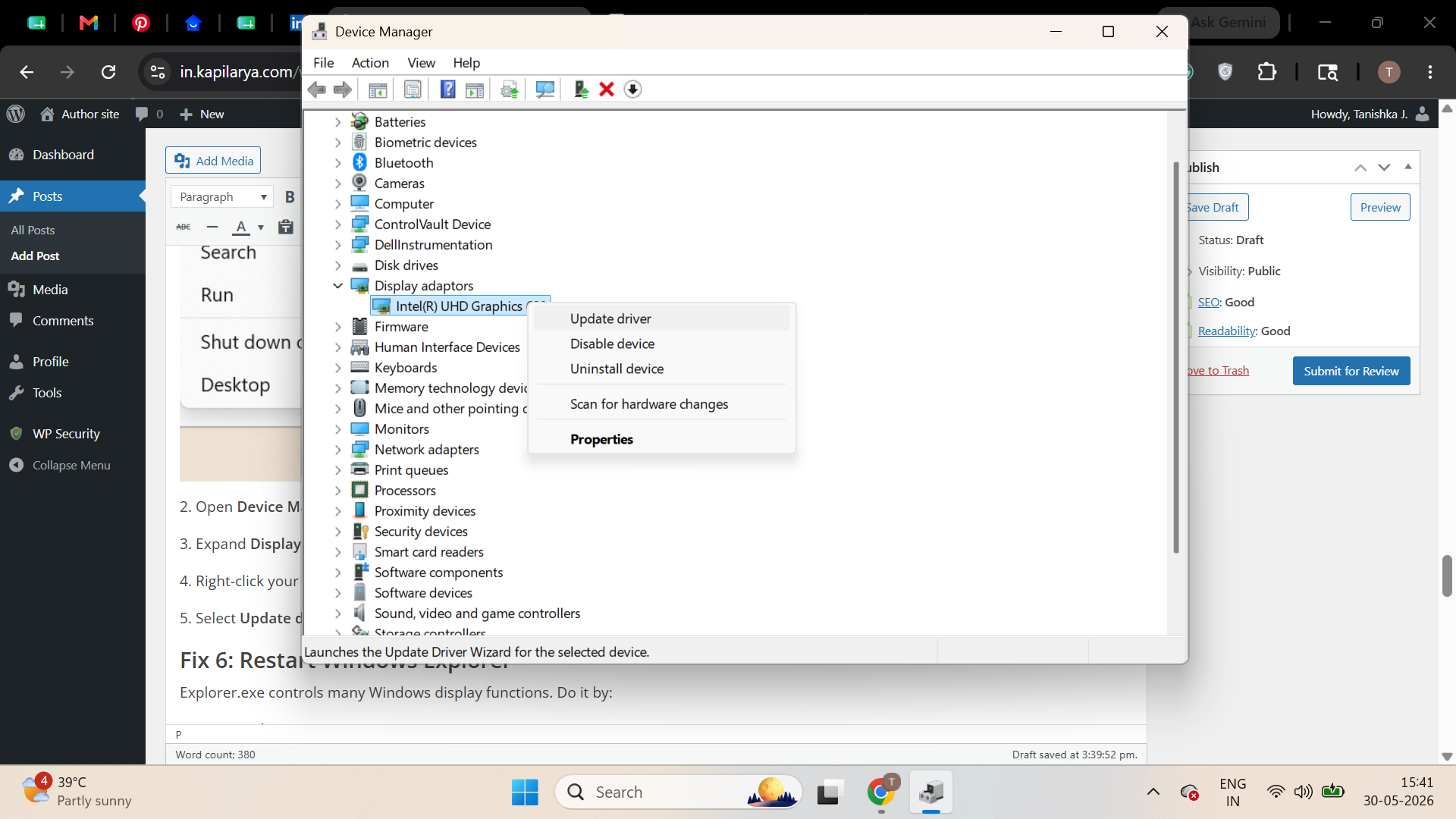 Update The Graphics Driver To Fix Remote Desktop Black Screen