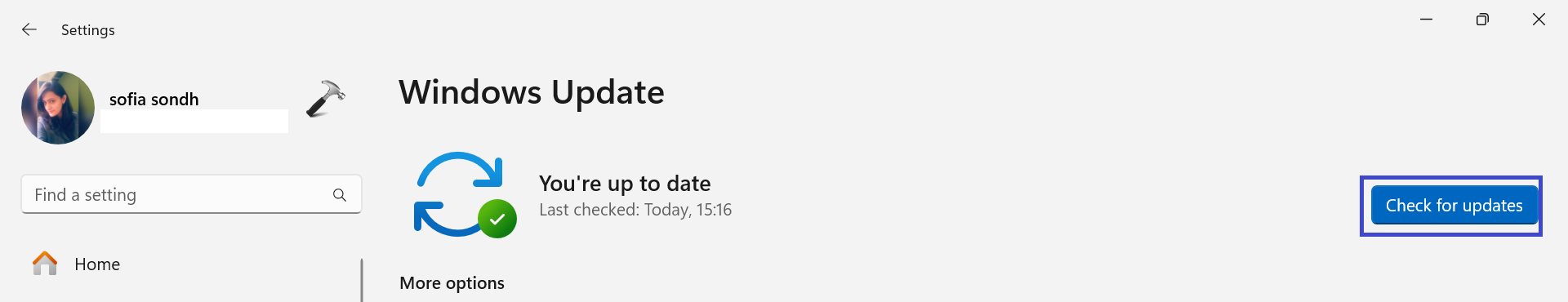 Check for Windows Update