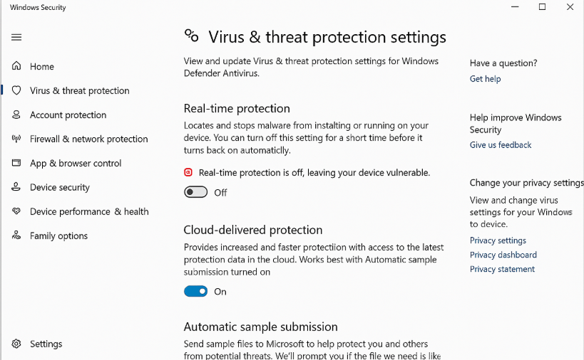 Real-time protection