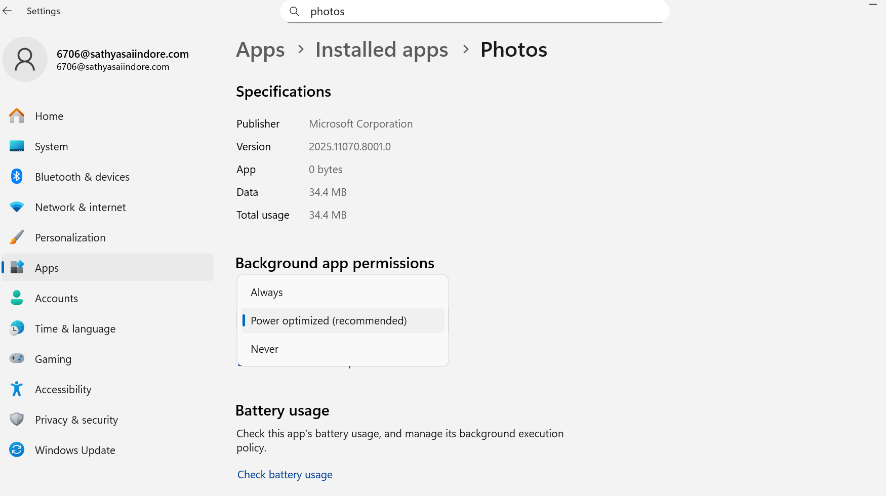 Background Apps Permission