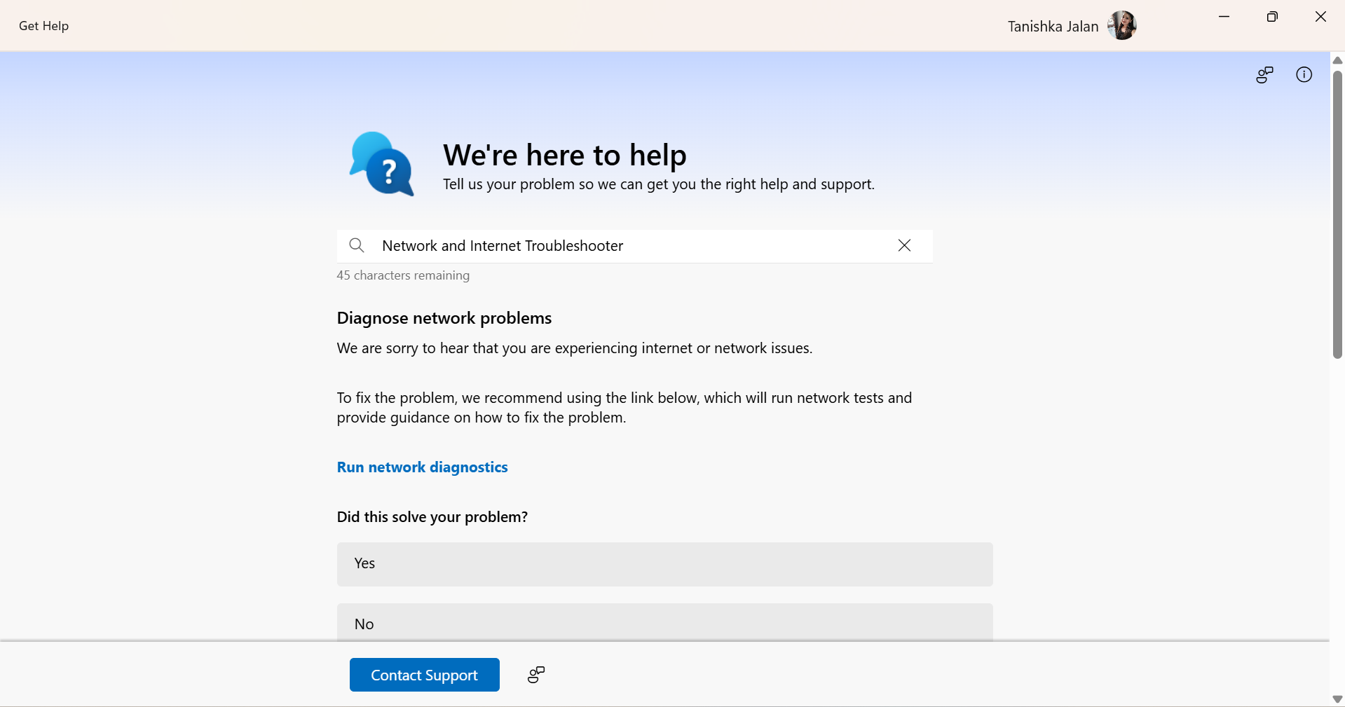 Network and Internet Troubleshooter to Fix Error 0x8007003A