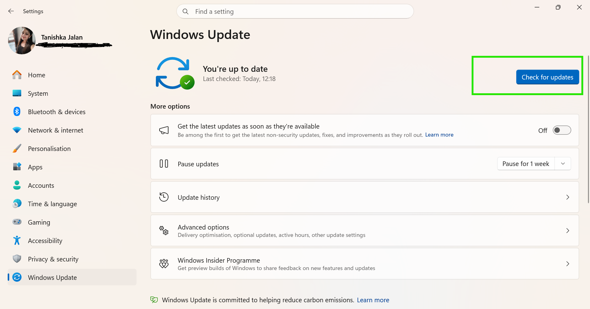 Check for Update Button Can't Send/Receive Files Using Bluetooth In Windows 11