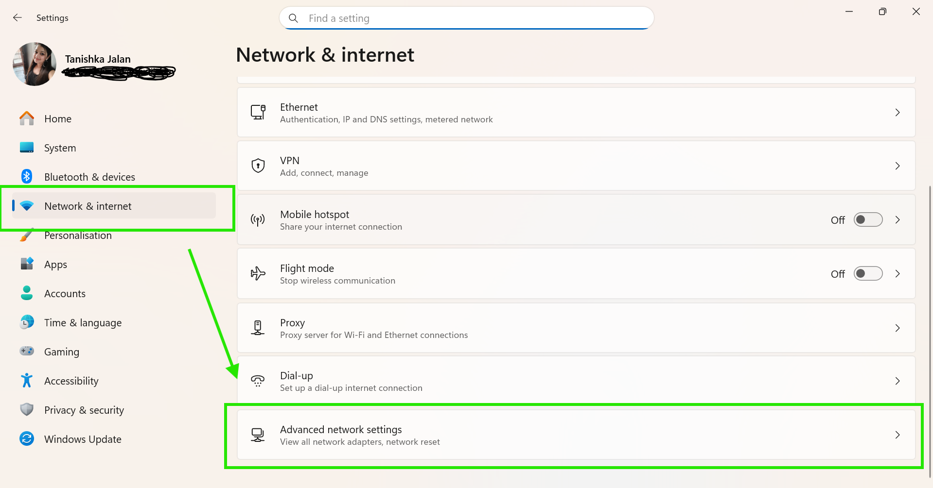 Reset Your Network Settings connect to Wi-Fi in Windows 11