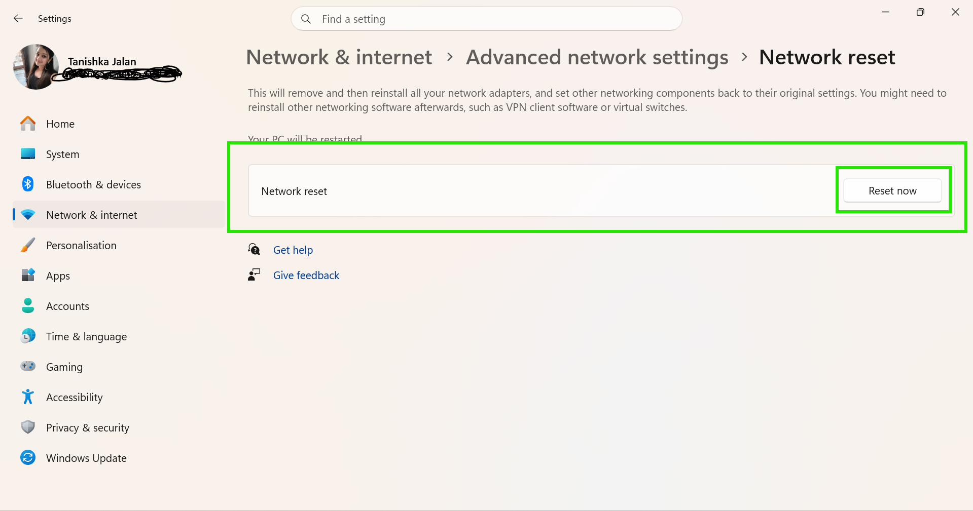 Reset Your Network Settings
