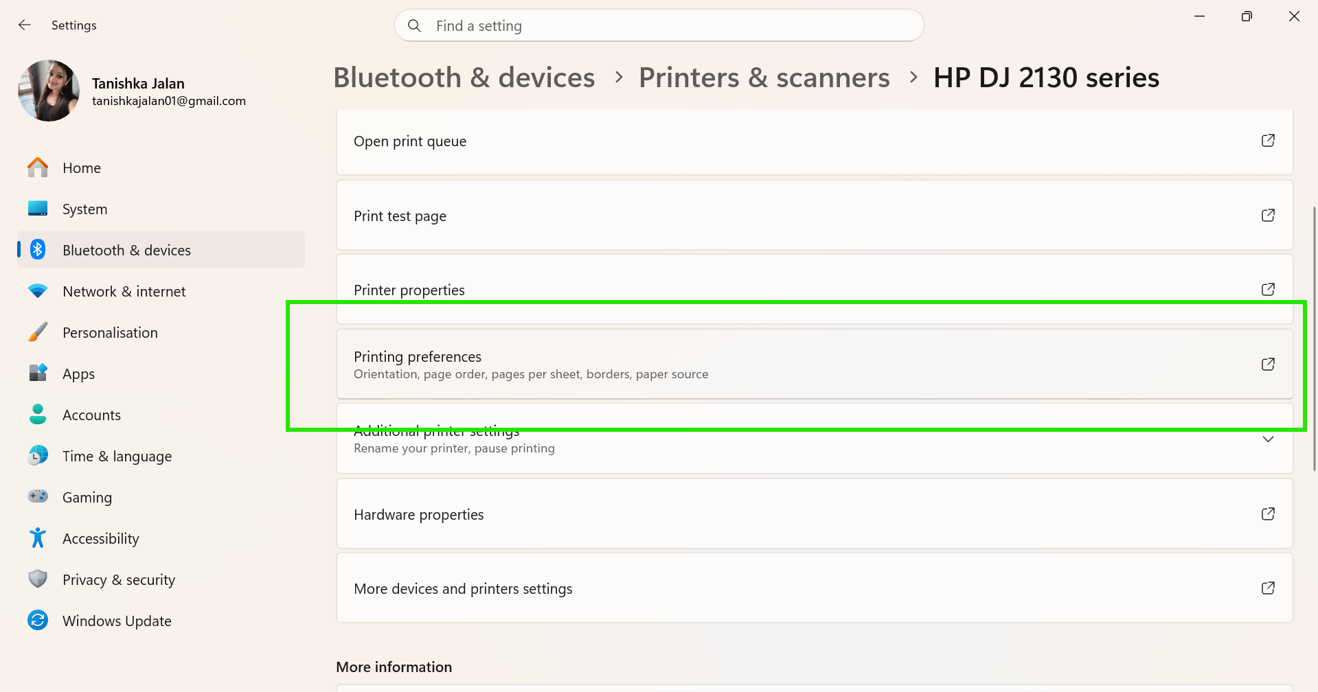 Disable Grayscale Printing In Windows Settings To Fix Windows 11 Grayscale Printing Not Working 