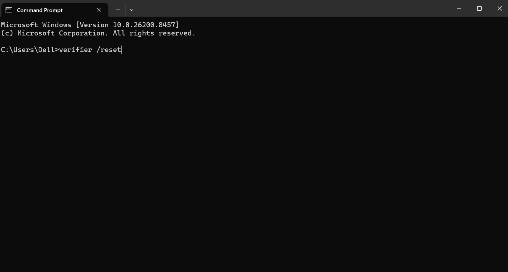 Disable Driver Verifier to fix DRIVER VERIFIER IOMANAGER VIOLATION