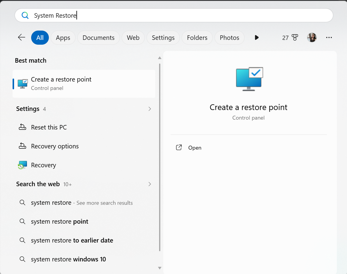 Use System Restore To fix DRIVER VERIFIER IOMANAGER VIOLATION