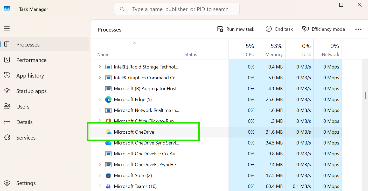 Restart The OneDrive Sync Process To Fix OneDrive stuck on “Processing Changes”
