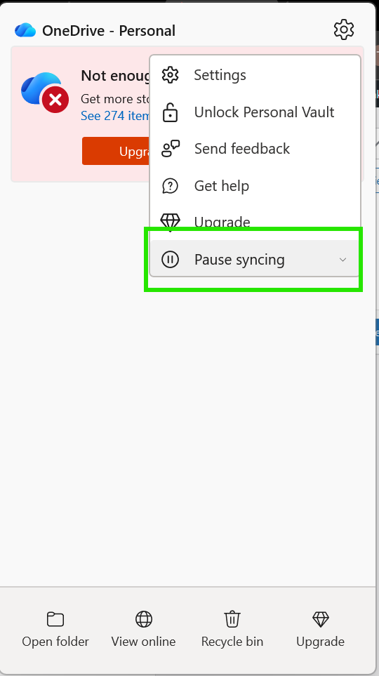 Pause And Resume Syncing