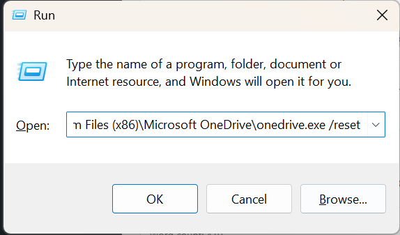 Reset OneDrive If OneDrive Keeps Saying "Processing Changes"