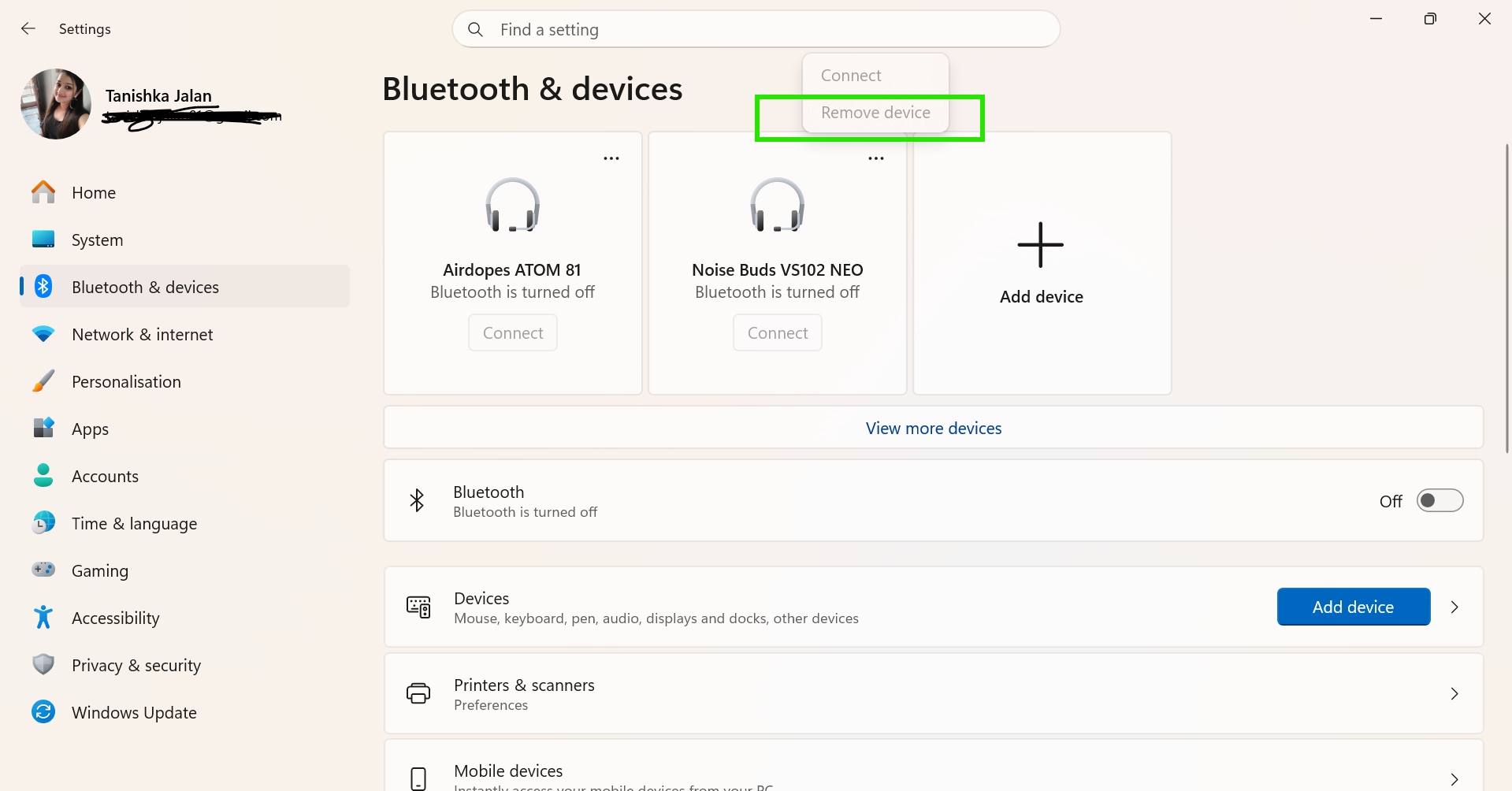 Remove And Pair The Bluetooth Device Again
