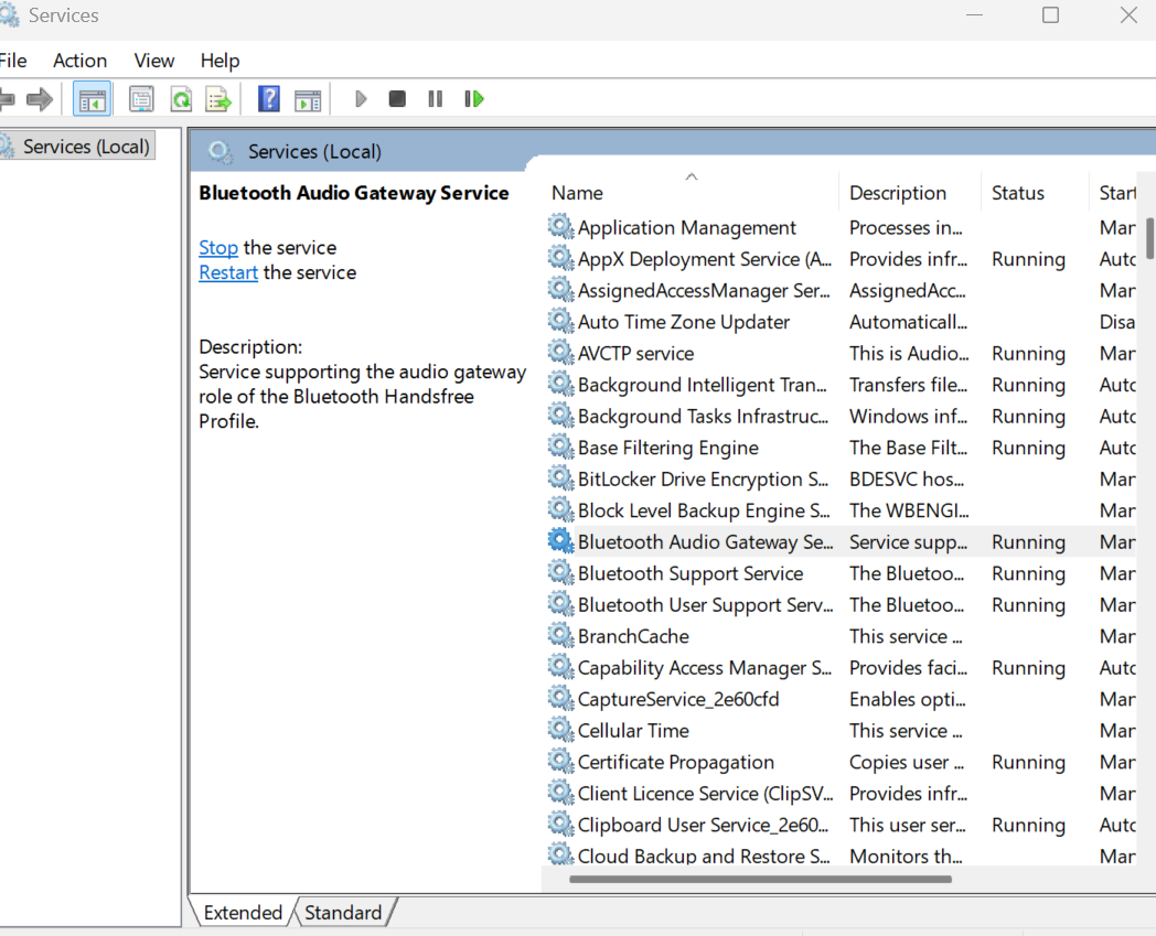 Restart Bluetooth Services To Fix Bluetooth Audio Not Working