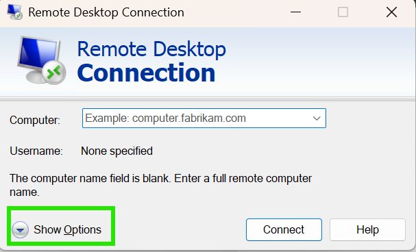 Change Remote Desktop Colour Settings