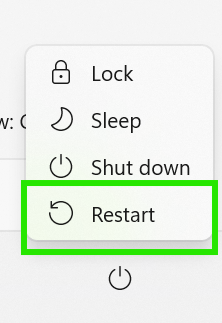 Restart Your Windows 11 PC
