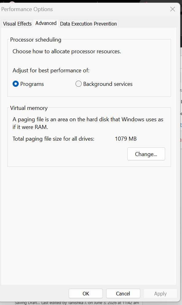 Advanced tab