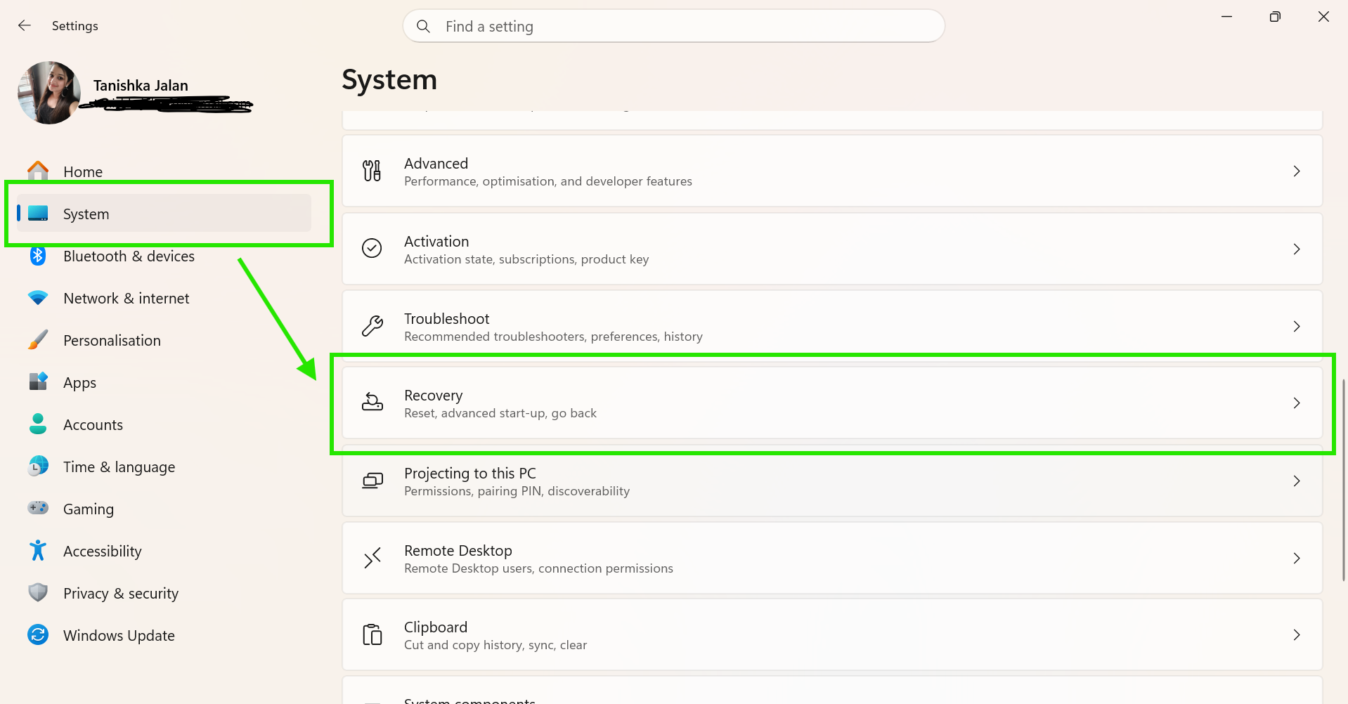 System → Recovery To Fix DRIVER PORTION MUST BE NONPAGED BSOD