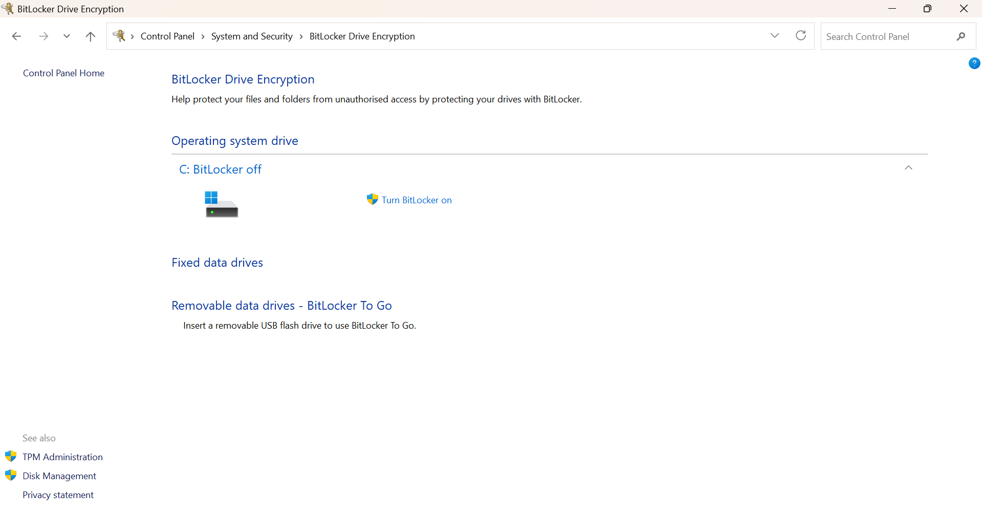 Locate your OS drive (C:)