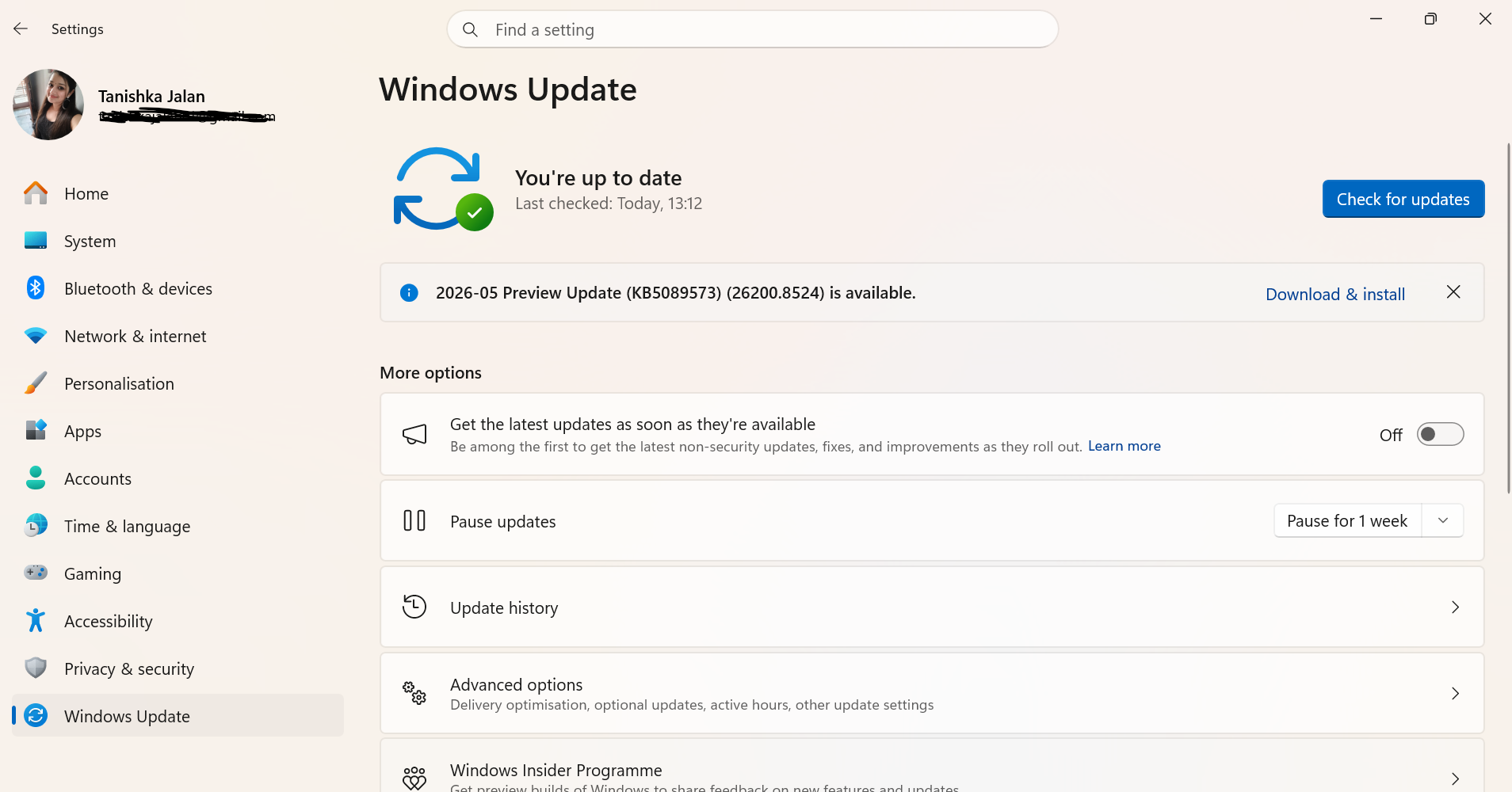 Install all available updates