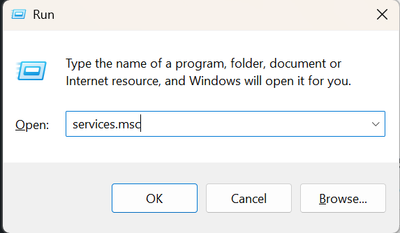 Windows + R