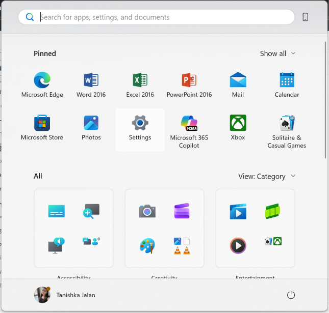 Settings Windows Update