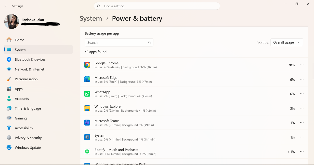 Find apps using that are using more battery