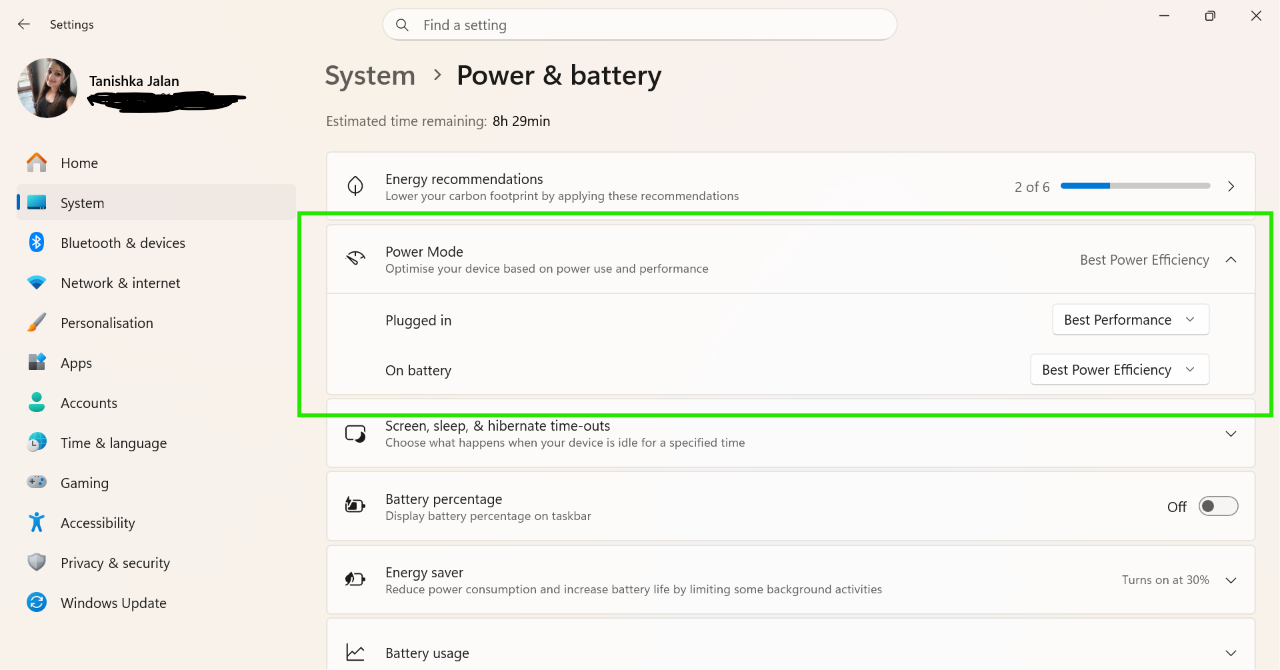 Best Power Efficiency