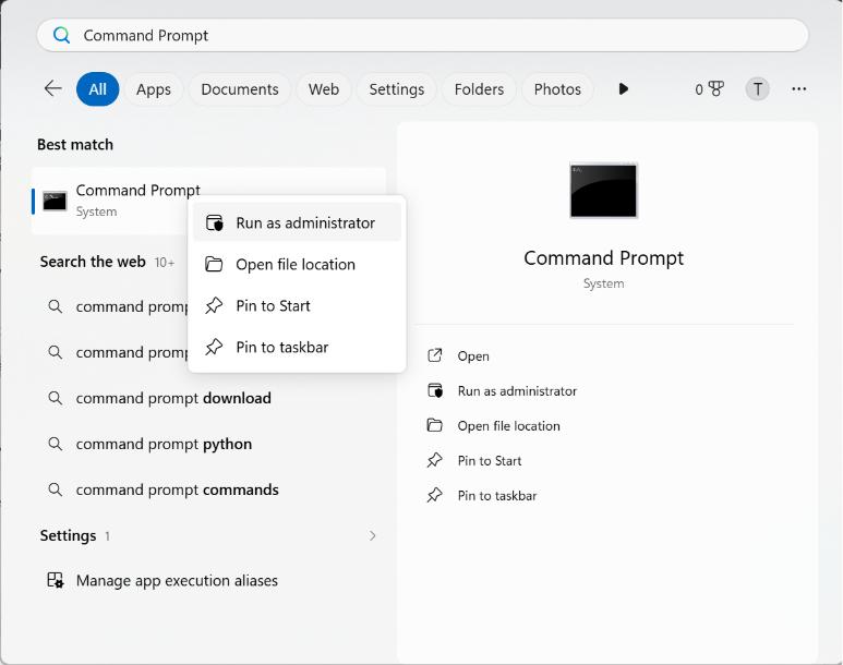 Command Prompt as Administrator When Battery Draining Fast