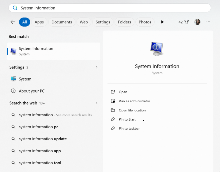 System Information