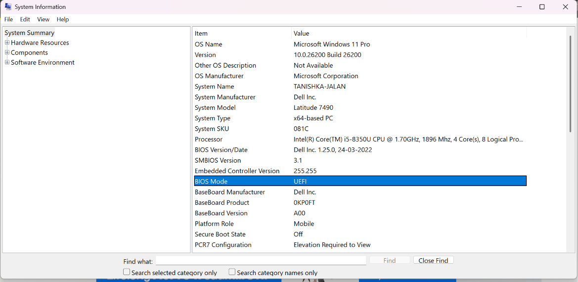Check your current BIOS version