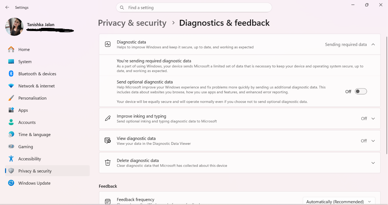 diagnostics data sharing