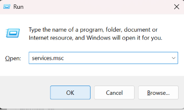 Windows + R