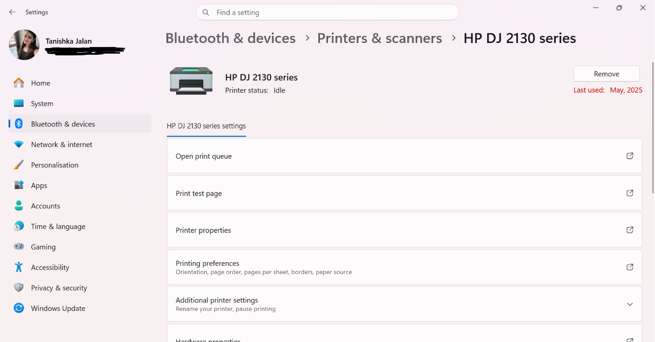 Open print queue