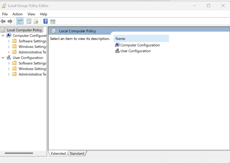 Group Policy Editor again