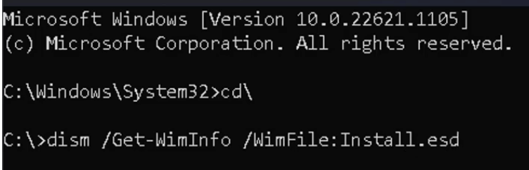 DISM Get-WimInfo command